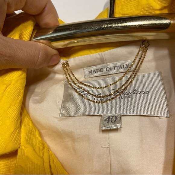 Couture Couture Jacquard 3/4 Sleeve Coat Twiggy Mod Style Los Angeles 40 M - Picture 10 of 15